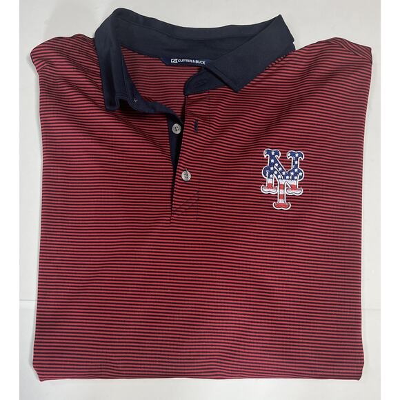 Cutter And Buck NY Yankee Emblem Men’s Red/Navy Golf polo 3 XL - Picture 7 of 7
